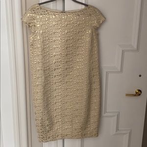 Moschino gold brocade dress